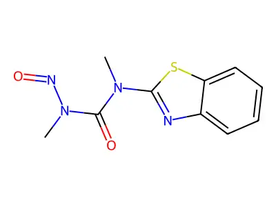 Urea, 1-(2-benzothiazolyl)-1,3-dimethyl-3-nitroso- structure