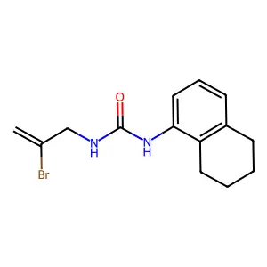 Urea, 1-(2-bromoallyl)-3-(5,6,7,8-tetrahydro-1-naphthyl)- structure