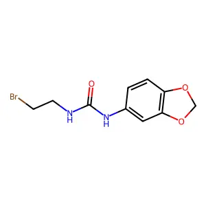 Urea, 1-(2-bromoethyl)-3-(1,3-benzodioxol-5-yl)- structure