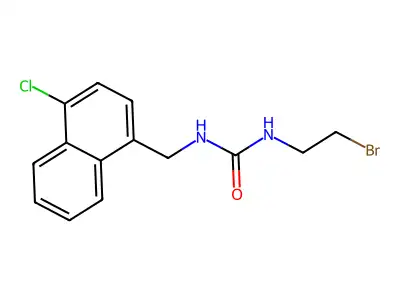 Urea, 1-(2-bromoethyl)-3-((4-chloro-1-naphthyl)methyl)- structure
