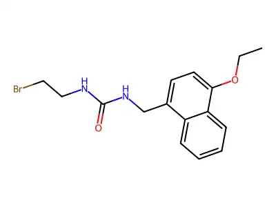 Urea, 1-(2-bromoethyl)-3-(4-ethoxy-1-napthylmethyl)- structure