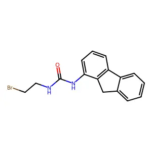 Urea, 1-(2-bromoethyl)-3-(1-fluorenyl)- structure