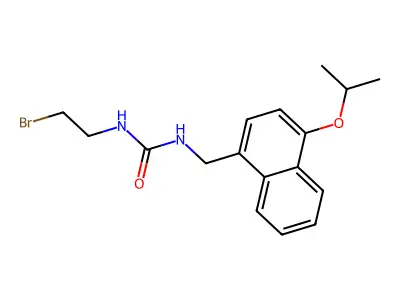 Urea, 1-(2-bromoethyl)-3-(4-isopropoxy-1-naphthylmethyl)- structure