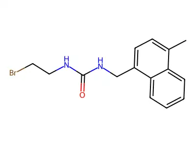 Urea, 1-(2-bromoethyl)-3-(4-methyl-1-naphthylmethyl)- structure