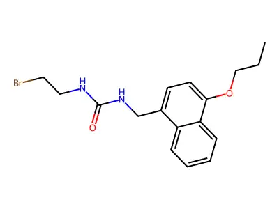 Urea, 1-(2-bromoethyl)-3-(4-propoxy-1-naphthylmethyl)- structure