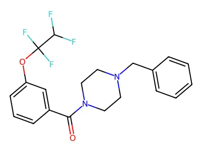 4-Benzylpiperazinyl 3-(1,1,2,2-tetrafluoroethoxy)phenyl ketone structure