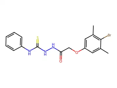 2-(4-Bromo-3,5-dimethylphenoxy)-N-(((phenylamino)thioxomethyl)amino)ethanamide structure