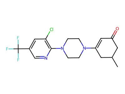3-(4-(3-CHLORO-5-(TRIFLUOROMETHYL)(2-PYRIDYL))PIPERAZINYL)-5-METHYLCYCLOHEX-2-EN-1-ONE structure