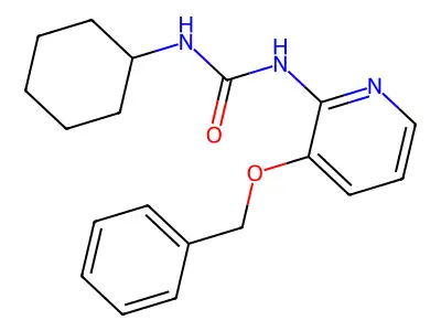 1-Cyclohexyl-3-(3-phenylmethoxypyridin-2-yl)urea structure