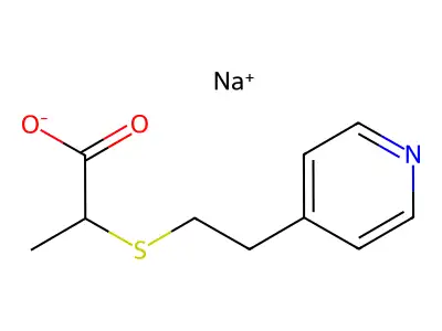 S-[2-(4-Pyridyl)ethyl]Thiolactic Acid, Sodium Salt structure