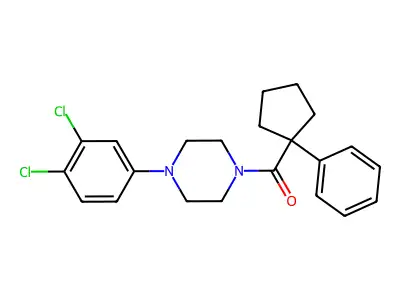 [4-(3,4-Dichlorophenyl)piperazin-1-yl]-(1-phenylcyclopentyl)methanone structure