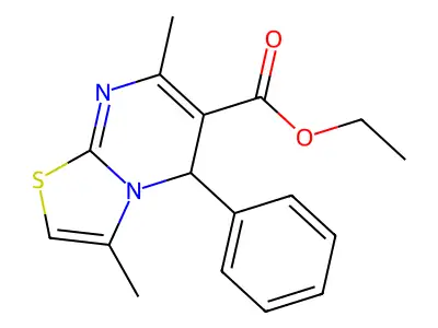 ethyl 3,7-dimethyl-5-phenyl-5H-[1,3]thiazolo[3,2-a]pyrimidine-6-carboxylate structure