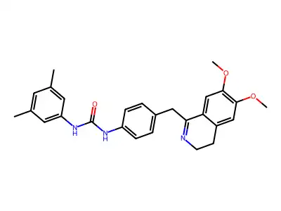 1-(4-((6,7-DIMETHOXY(3,4-DIHYDROISOQUINOLYL))METHYL)PHENYL)-3-(3,5-DIMETHYLPHENYL)UREA structure