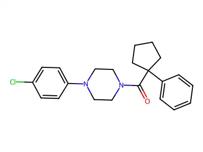 [4-(4-Chlorophenyl)piperazin-1-yl]-(1-phenylcyclopentyl)methanone structure