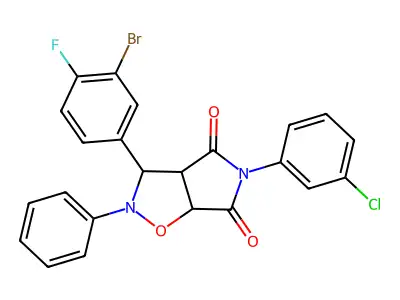 C23H15BrClFN2O3 structure