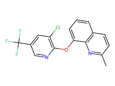 8-((3-Chloro-5-(trifluoromethyl)pyridin-2-yl)oxy)-2-methylquinoline structure