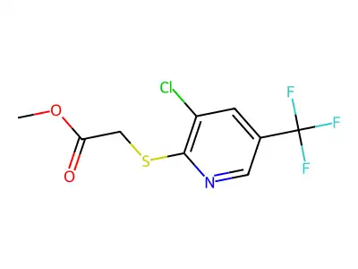 Methyl (3-chloro-5-(trifluoromethyl)pyridin-2-ylsulfanyl)acetate structure