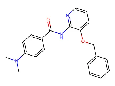 4-(dimethylamino)-N-(3-phenylmethoxypyridin-2-yl)benzamide structure