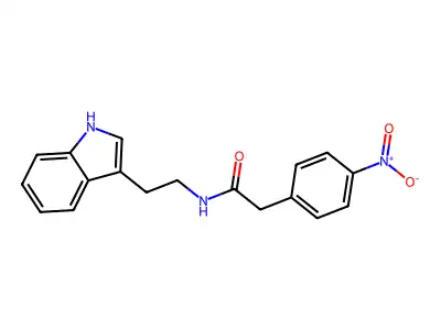 N-[2-(1H-indol-3-yl)ethyl]-2-(4-nitrophenyl)acetamide structure