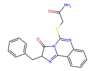 2-({2-benzyl-3-oxo-2H,3H-imidazo[1,2-c]quinazolin-5-yl}sulfanyl)acetamide structure