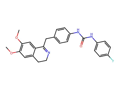 1-(4-((6,7-DIMETHOXY(3,4-DIHYDROISOQUINOLYL))METHYL)PHENYL)-3-(4-FLUOROPHENYL)UREA structure