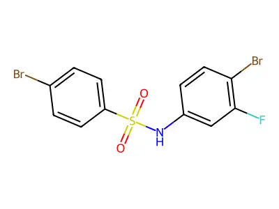 4-bromo-N-(4-bromo-3-fluorophenyl)benzenesulfonamide structure