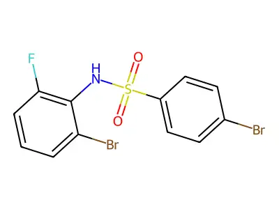 4-bromo-N-(2-bromo-6-fluorophenyl)benzenesulfonamide structure
