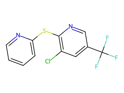 3-Chloro-2-(2-pyridylthio)-5-(trifluoromethyl)pyridine structure