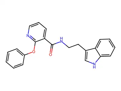N-[2-(1H-indol-3-yl)ethyl]-2-phenoxypyridine-3-carboxamide structure