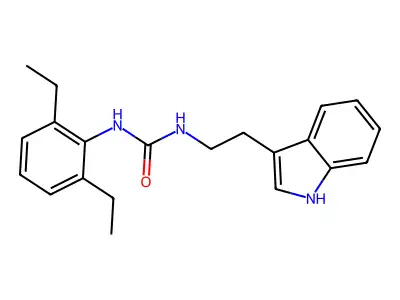 1-(2,6-diethylphenyl)-3-[2-(1H-indol-3-yl)ethyl]urea structure