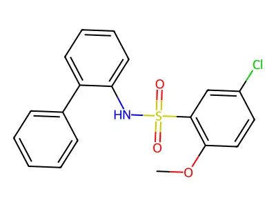 5-chloro-2-methoxy-N-(2-phenylphenyl)benzenesulfonamide structure