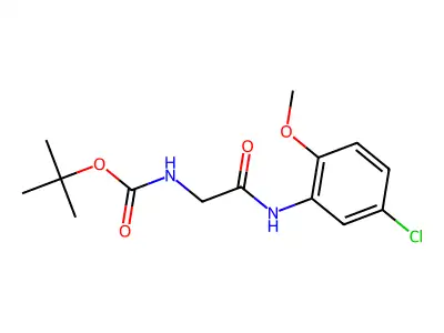 tert-butyl N-[2-(5-chloro-2-methoxyanilino)-2-oxoethyl]carbamate structure