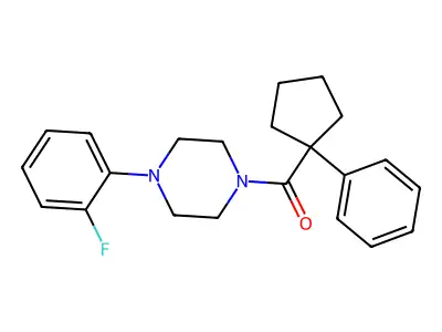 4-(2-Fluorophenyl)piperazinyl phenylcyclopentyl ketone structure