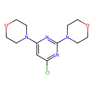 4,4'-(6-Chloropyrimidine-2,4-diyl)dimorpholine structure