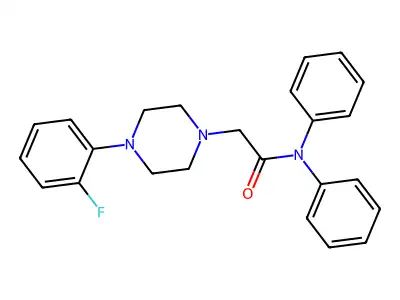 2-(4-(2-Fluorophenyl)piperazinyl)-N,N-diphenylethanamide structure