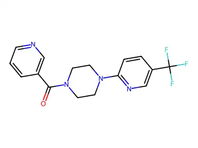 Pyridin-3-yl-[4-[5-(trifluoromethyl)pyridin-2-yl]piperazin-1-yl]methanone structure