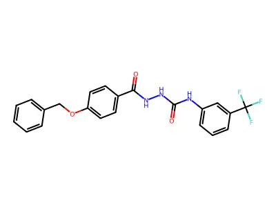 1-((4-(Phenylmethoxy)phenyl)carbonyl)-4-(3-(trifluoromethyl)phenyl)semicarbazide structure