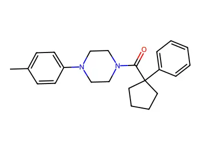 4-(4-Methylphenyl)piperazinyl phenylcyclopentyl ketone structure