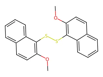 2-Methoxy-1-[(2-methoxynaphthalen-1-yl)disulfanyl]naphthalene structure