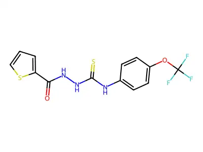 1-(Thiophene-2-carbonylamino)-3-[4-(trifluoromethoxy)phenyl]thiourea structure