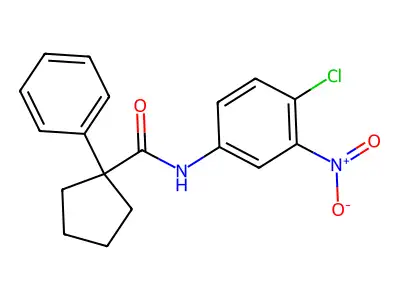 N-(4-chloro-3-nitrophenyl)-1-phenylcyclopentane-1-carboxamide structure