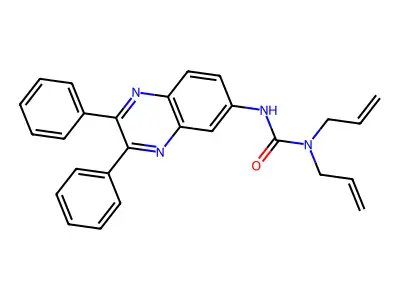 N'-(2,3-Diphenylquinoxalin-6-yl)-N,N-diprop-2-en-1-ylurea structure