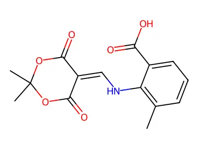 2-(((4,4-DIMETHYL-2,6-DIOXO(3,5-DIOXANYLIDENE))METHYL)AMINO)-3-METHYLBENZOIC ACID structure