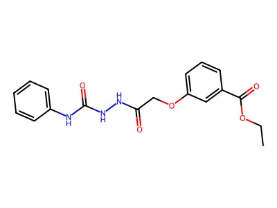 Ethyl 3-((N-((phenylamino)carbonylamino)carbamoyl)methoxy)benzoate structure