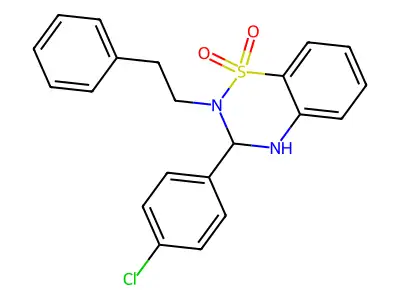 2-(4-Chlorophenyl)-3-(2-phenylethyl)-1,2,3-trihydro-4-thiaquinazoline-4,4-dione structure