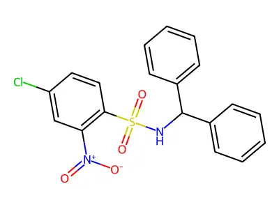 (Diphenylmethyl)((4-chloro-2-nitrophenyl)sulfonyl)amine structure