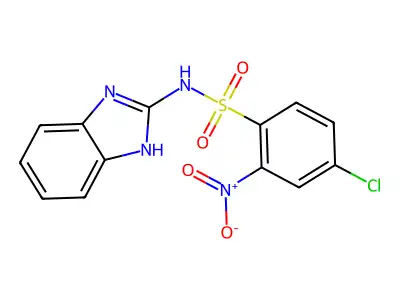 N-(1H-benzimidazol-2-yl)-4-chloro-2-nitrobenzenesulfonamide structure