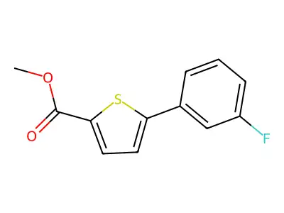 Methyl 5-(3-fluorophenyl)-2-thiophenecarboxylate structure