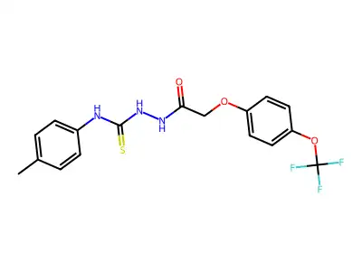 4-(4-Methylphenyl)-1-(2-(4-(trifluoromethoxy)phenoxy)acetyl)thiosemicarbazide structure