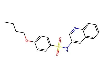 4-butoxy-N-quinolin-3-ylbenzenesulfonamide structure